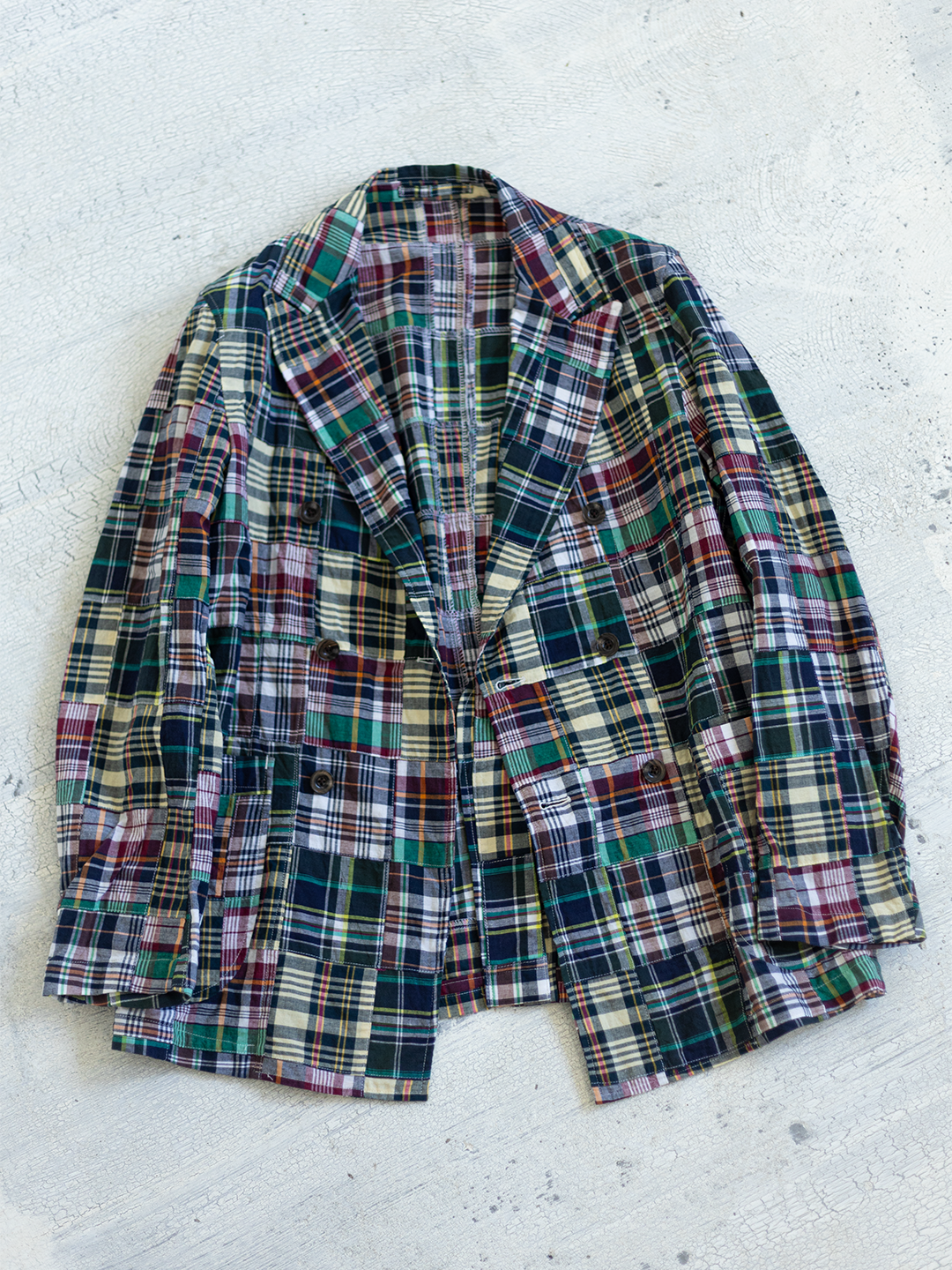 Comfortable Jacket Madras Patchwork