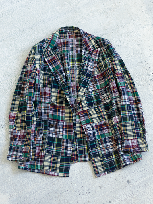Comfortable Jacket Madras Patchwork