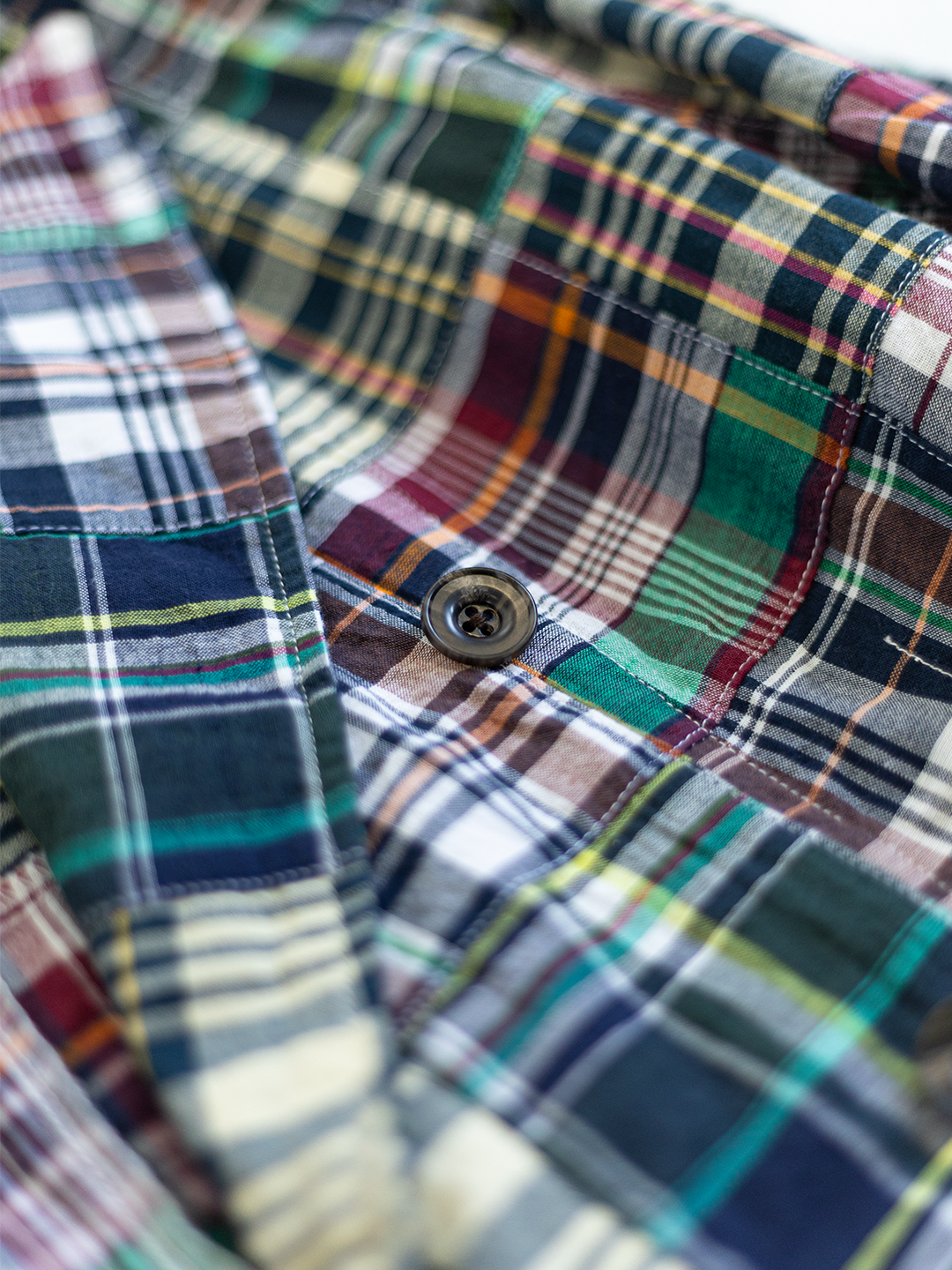Comfortable Jacket Madras Patchwork