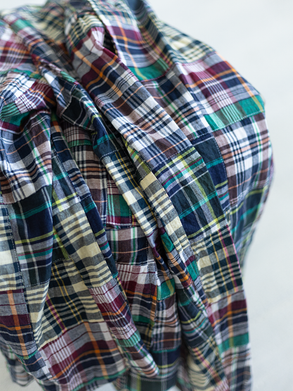 Comfortable Jacket Madras Patchwork