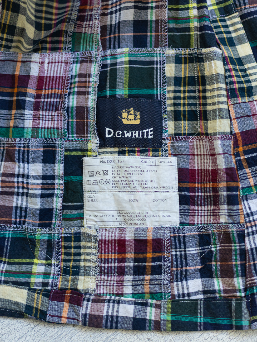 Comfortable Jacket Madras Patchwork