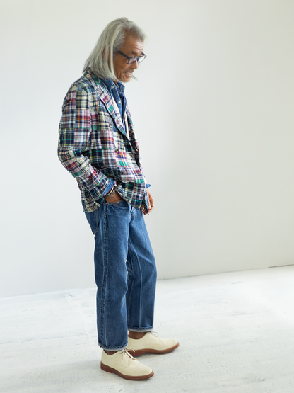 Comfortable Jacket Madras Patchwork