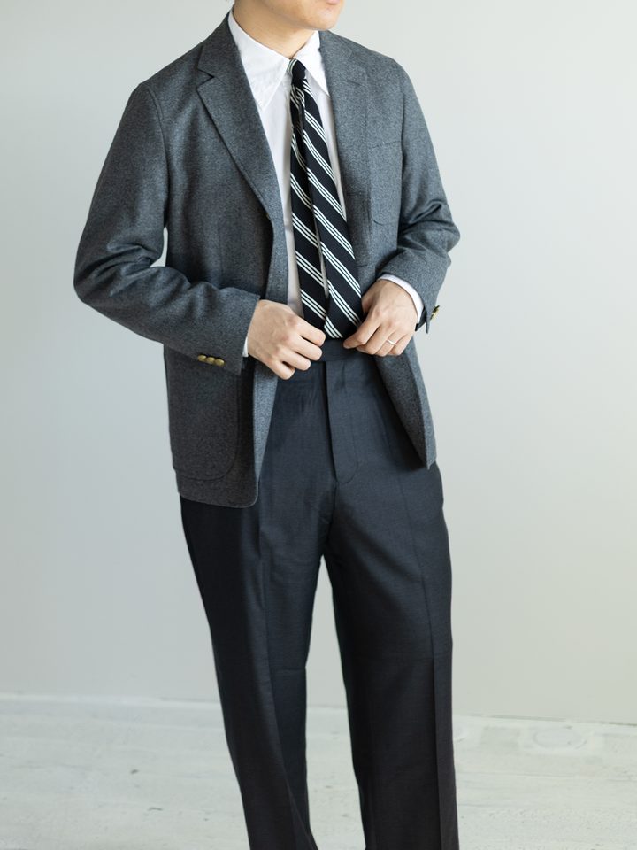 “West Point Blazer” フランネルの着用