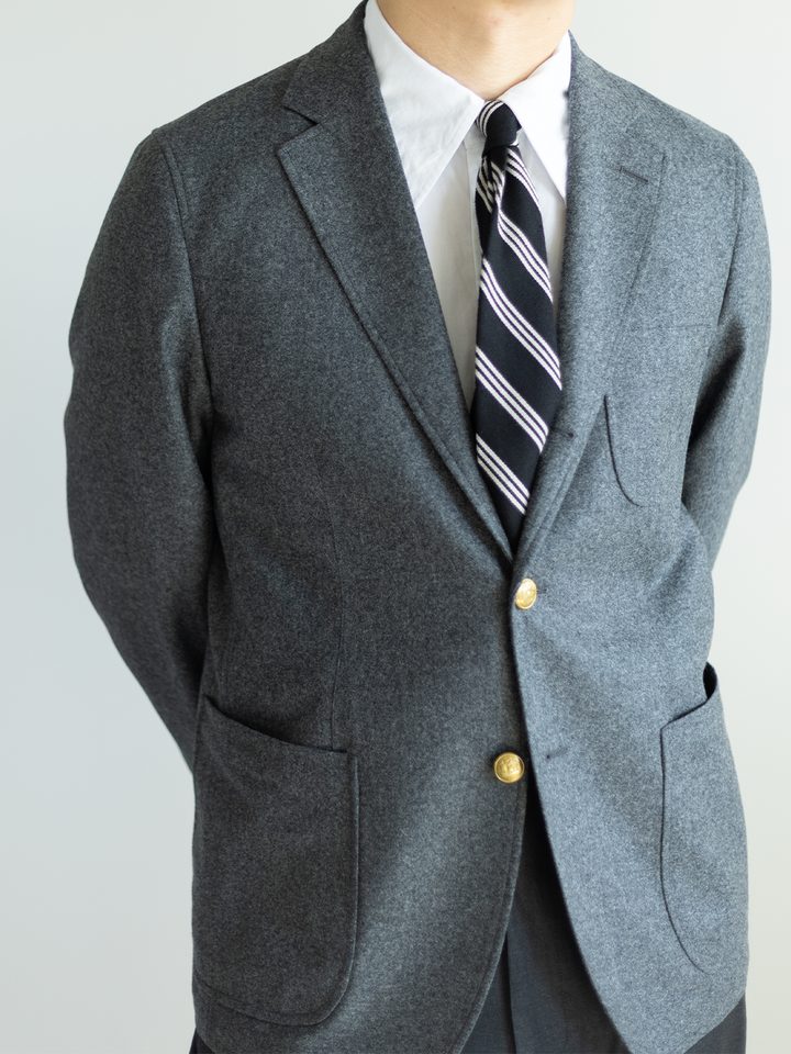 “West Point Blazer” フランネルの着用、上半身